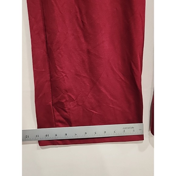 Calvin Klein Leggings Womens L Maroon, 29.5‎ Inseam Pockets Wide Leg - Picture 8 of 14